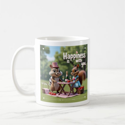 Eichhörnchen der Liebe Valentine Kaffeetasse (Links)