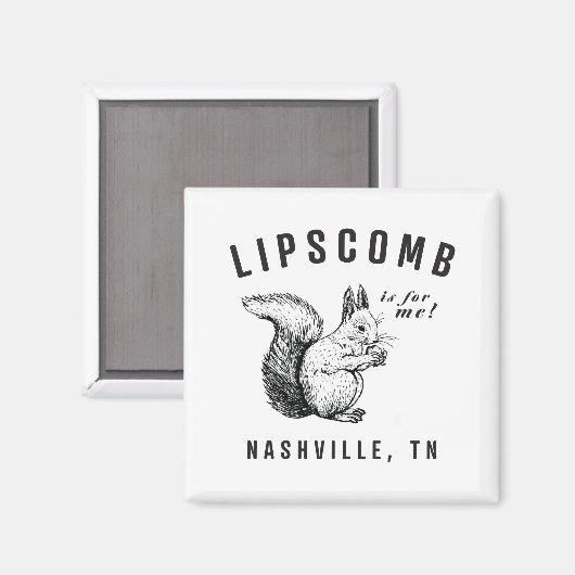 Eichhörnchen des Lipscomb Magnet (Vorderseite/Rückseite)