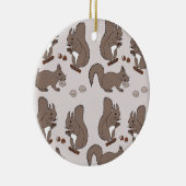 Eichhörnchen Desgin dunkel Keramik Ornament (Rechts)