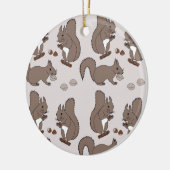Eichhörnchen Desgin dunkel Keramik Ornament (Links)