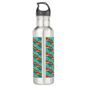 Eichhörnchen, die auf einem Weihnachtsbaum im Schn Edelstahlflasche (Rückseite)