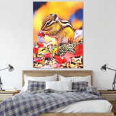 Eichhörnchen Digital Art Malerei Canvas Print Leinwanddruck (Insitu (Schlafzimmer))