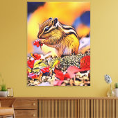 Eichhörnchen Digital Art Malerei Canvas Print Leinwanddruck (Insitu (Wohnzimmer))