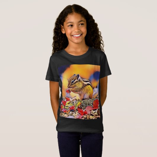 Eichhörnchen Digital Art Painting T - Shirt (Vorne ganz)