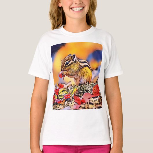 Eichhörnchen Digital Art Painting T - Shirt (Vorderseite)