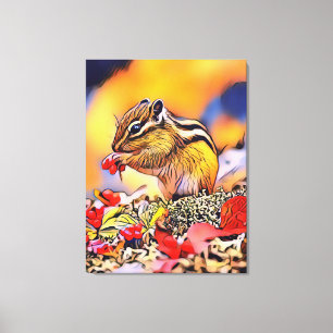 Eichhörnchen Digitale Kunstmalerei Leinwanddruck
