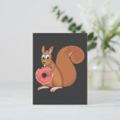 Eichhörnchen Donut Funny Doughnut Rodent Postkarte (Stehend Vorderseite)