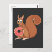 Eichhörnchen Donut Funny Doughnut Rodent Postkarte (Vorne/Hinten)