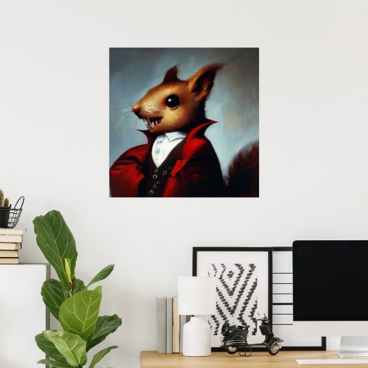 Eichhörnchen Dracula Poster (Heimbüro)