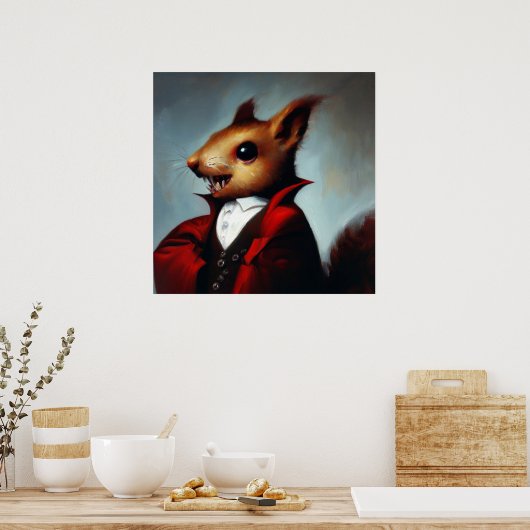 Eichhörnchen Dracula Poster (Küche)