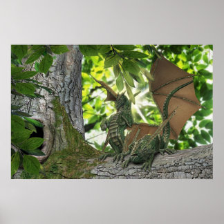 Eichhörnchen Dragons Poster