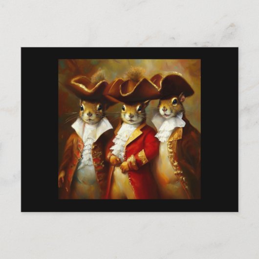 Eichhörnchen Drei Musketeers Postkarte (Vorderseite)
