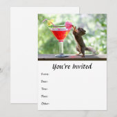 Eichhörnchen Drink Cocktail Einladung (Vorne/Hinten)