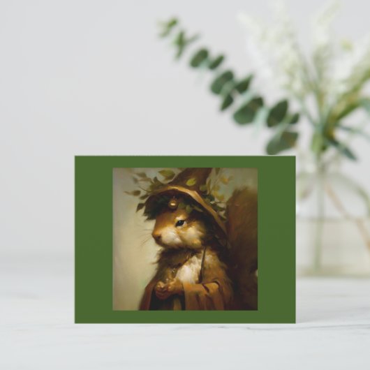 Eichhörnchen Druid Postkarte (Stehend Vorderseite)
