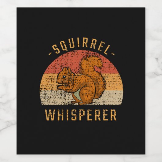 Eichhörnchen - Eichhörnchen Whispere Weinetikett (Einzelnes Label)
