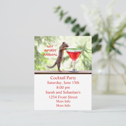 Eichhörnchen Einladung (Stehend Vorderseite)