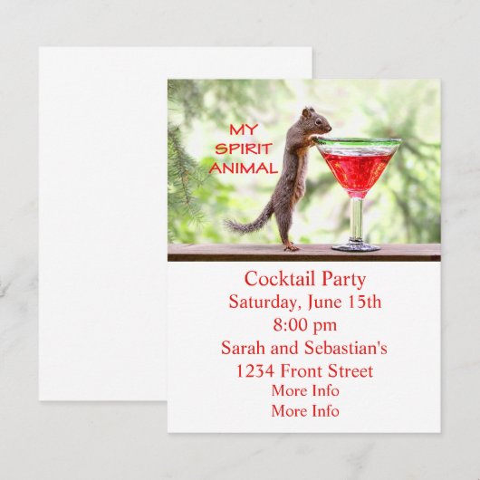 Eichhörnchen Einladung (Vorne/Hinten)