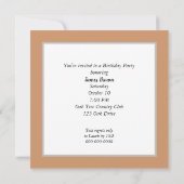 Eichhörnchen Einladung zur Geburtstagsfeier (Rückseite)