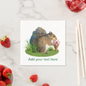 Eichhörnchen Eis Creme Cone, Text Serviette (Beispiel)