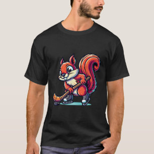 Eichhörnchen Eishockeyspieler Lustige Grafik  T-Shirt