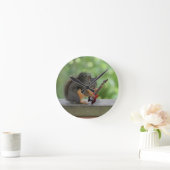 Eichhörnchen, Elektrische Gitarre spielen Runde Wanduhr (Zuhause)