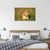 Eichhörnchen, Erdnuss, Kristallspinge Leinwanddruck (Insitu (Schlafzimmer))