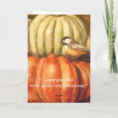 Eichhörnchen-Erntedank Feiertagskarte (Rückseite)