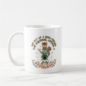 Eichhörnchen eröffneten ein Restaurant Lustiger Be Kaffeetasse (Links)