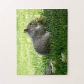 Eichhörnchen essen Blume Puzzle (Vertikal)