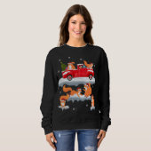 Eichhörnchen Fahren Weihnachtsbaum Red Truck Eichh Sweatshirt (Vorne ganz)