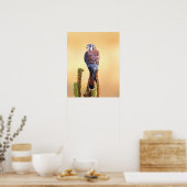 Eichhörnchen, Falco sparverius, Ureinwohner der US Poster (Küche)