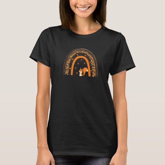 Eichhörnchen Fall Boho Rainbow T-Shirt (Vorderseite)