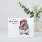 Eichhörnchen Feiertagspostkarte (Stehend Vorderseite)