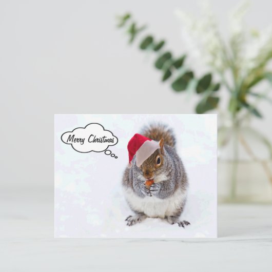 Eichhörnchen Feiertagspostkarte (Stehend Vorderseite)