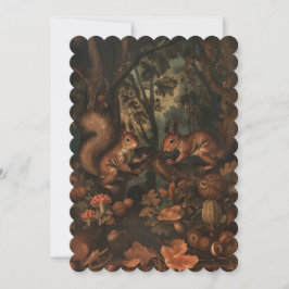 Eichhörnchen - flache Einladung 12,7 cm x 17,8 cm