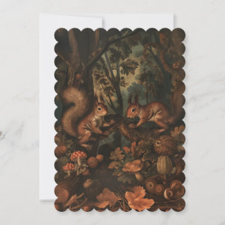 Eichhörnchen - Flache Einladung Größe 12,7 cm x 17