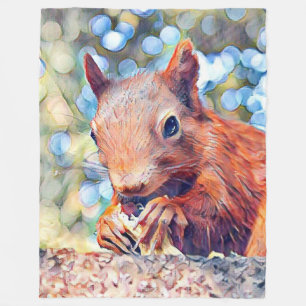 Eichhörnchen Fleecedecke