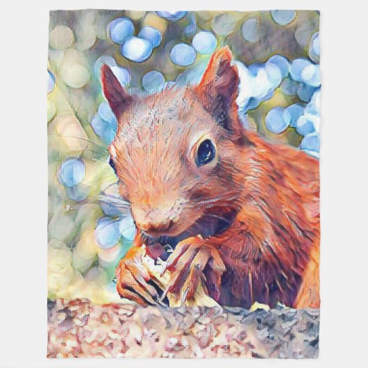 Eichhörnchen Fleecedecke (Vorderseite)