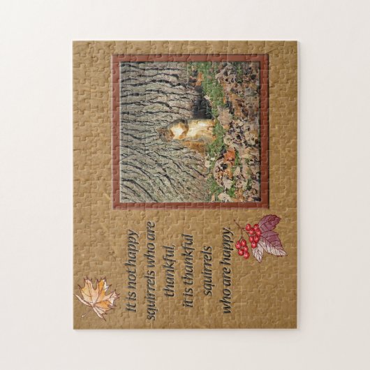 Eichhörnchen Foto Glücklicher Zitat Jigsaw Puzzle (Vertikal)