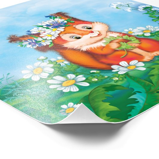 Eichhörnchen Fotodruck (Ecke)