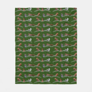 Eichhörnchen Frenzy Fleece Blanket (dunkelgrün)