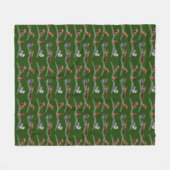 Eichhörnchen Frenzy Fleece Blanket (dunkelgrün) (Vorderseite (Horizontal))