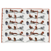 Eichhörnchen Frenzy Geschenktasche Große Geschenktüte (Rückseite)