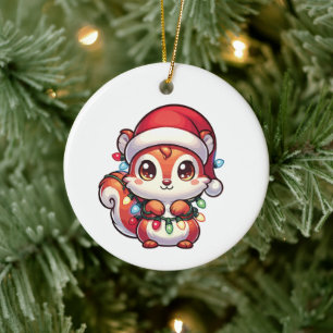 Eichhörnchen Frohe Weihnachts Winter Tiere Eichhör Keramik Ornament