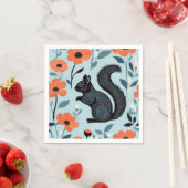 Eichhörnchen Frühlingsblumen Kunst Serviette (Beispiel)