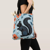 Eichhörnchen Frühlingsblumen Kunst Tasche (Von Nahem)