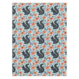 Eichhörnchen Frühlingsblumen Kunst Tischdecke