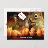 Eichhörnchen funktioniert für Nüsse Postkarte (Vorne/Hinten)