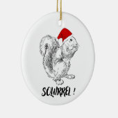 Eichhörnchen - Funny Christmas Design T - Shirt Keramik Ornament (Rechts)
