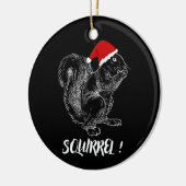 Eichhörnchen - Funny Christmas Design T - Shirt Keramik Ornament (Links)